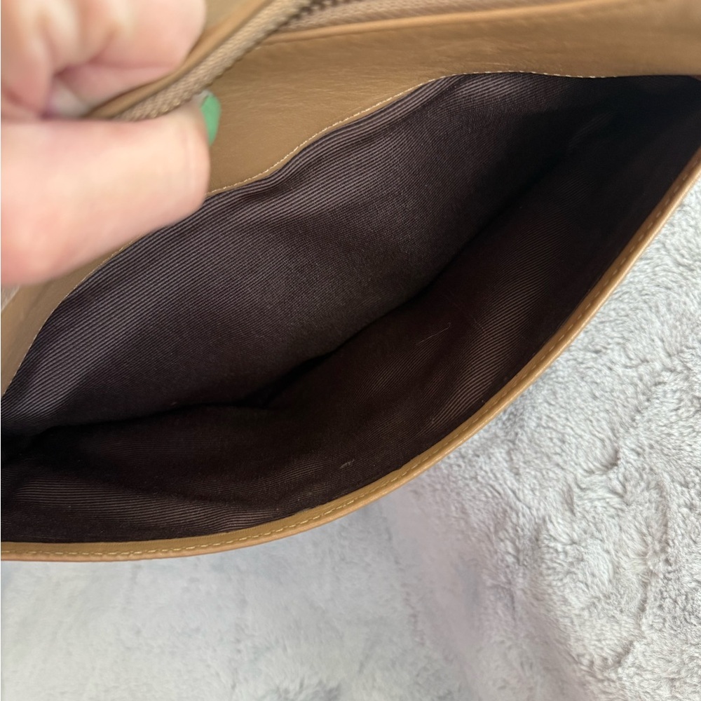 Etienne Aigner Brown Leather Shoulder Bag with Gold Hardware - Picture 10 of 15